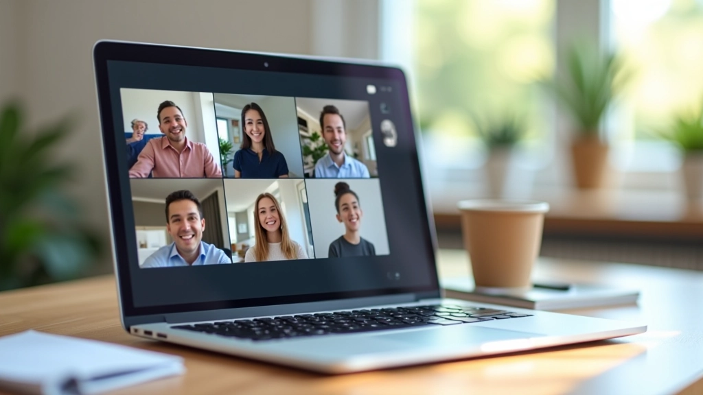 Zoom meeting interface showing participant gallery view with multiple video tiles of people in a video call